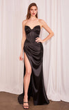 Quincy Gown Strapless Satin Evening Dress