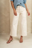 Mylah Wide Leg Jeans in Ivory