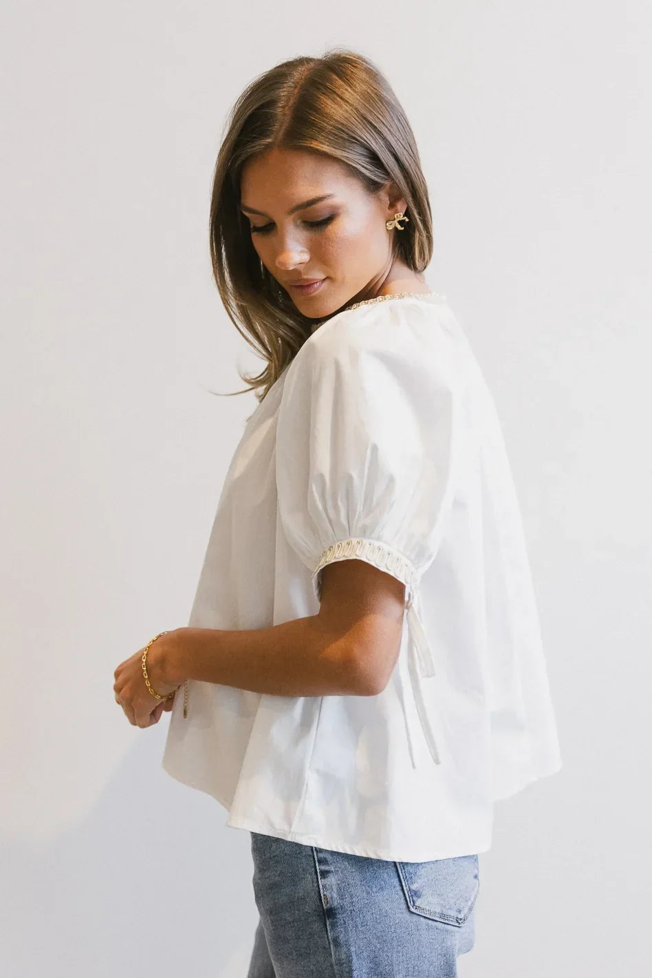 Vicki Blouse in Ivory FINAL SALE