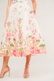 BRUNCH BOUQUET STRAPLESS FLORAL MIDI DRESS