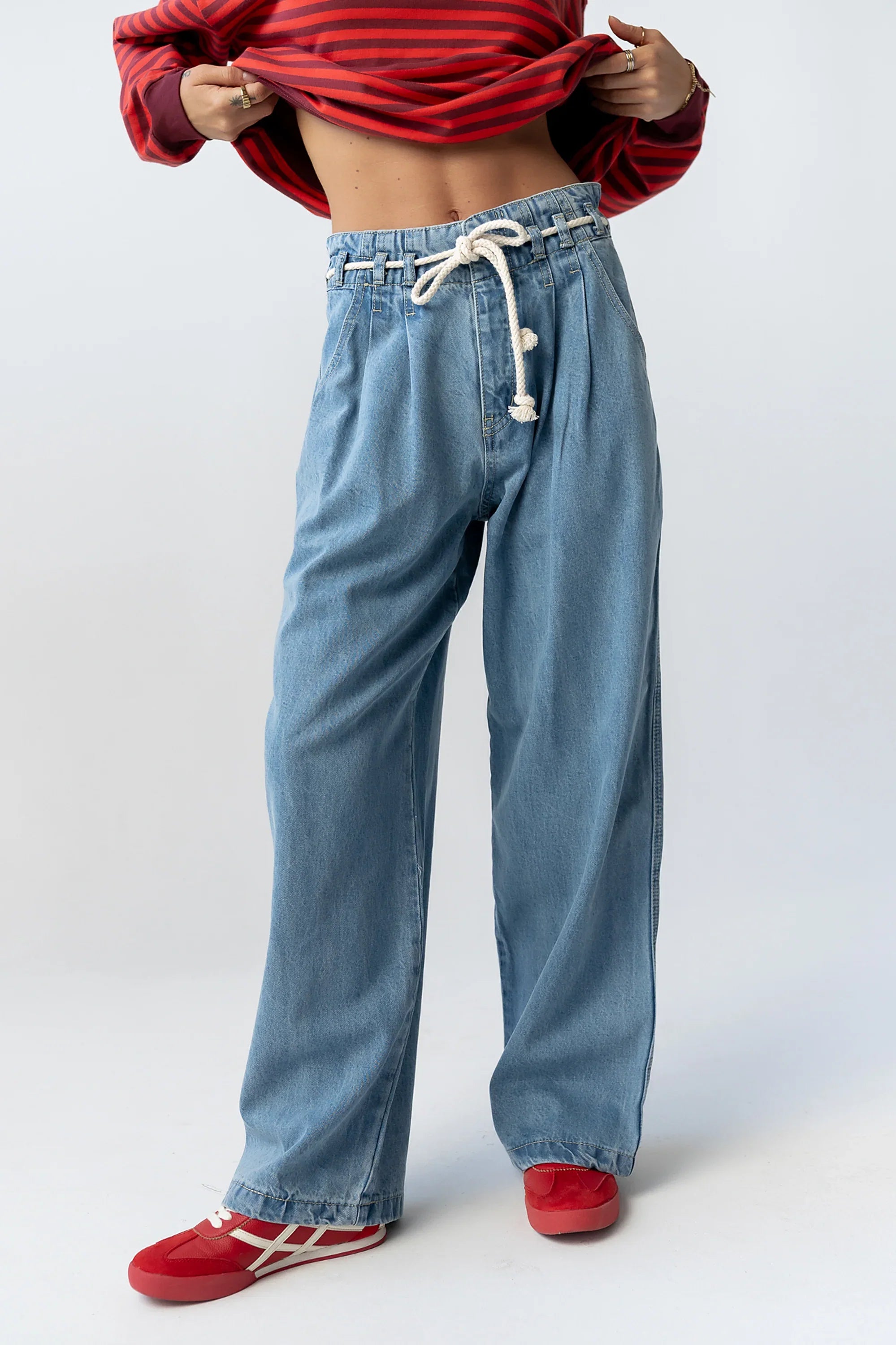 Becky Wide Leg Jeans in Denim