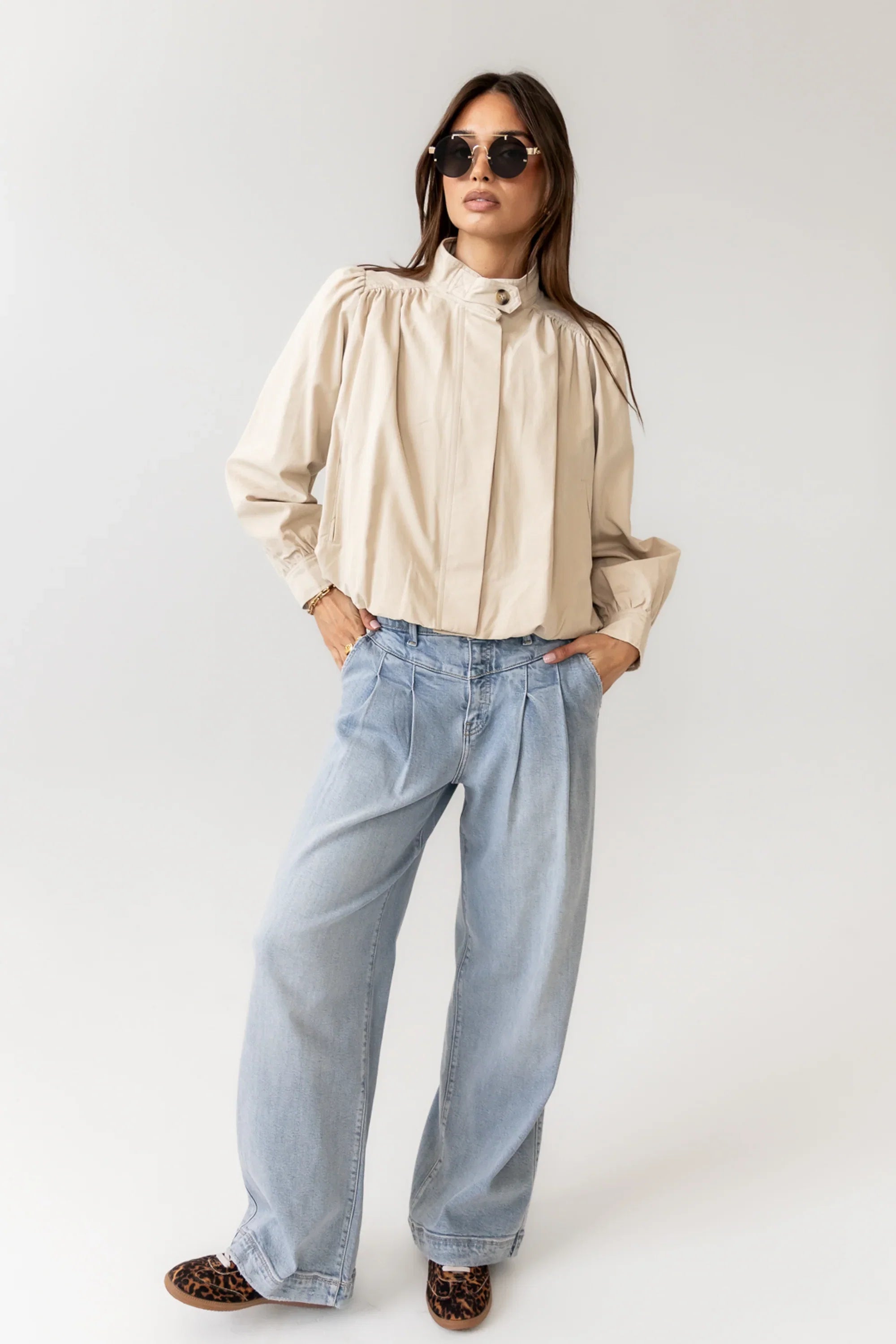 Londyn Bubble Jacket in Tan