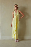 Cecelia Halter Draped Maxi Dress