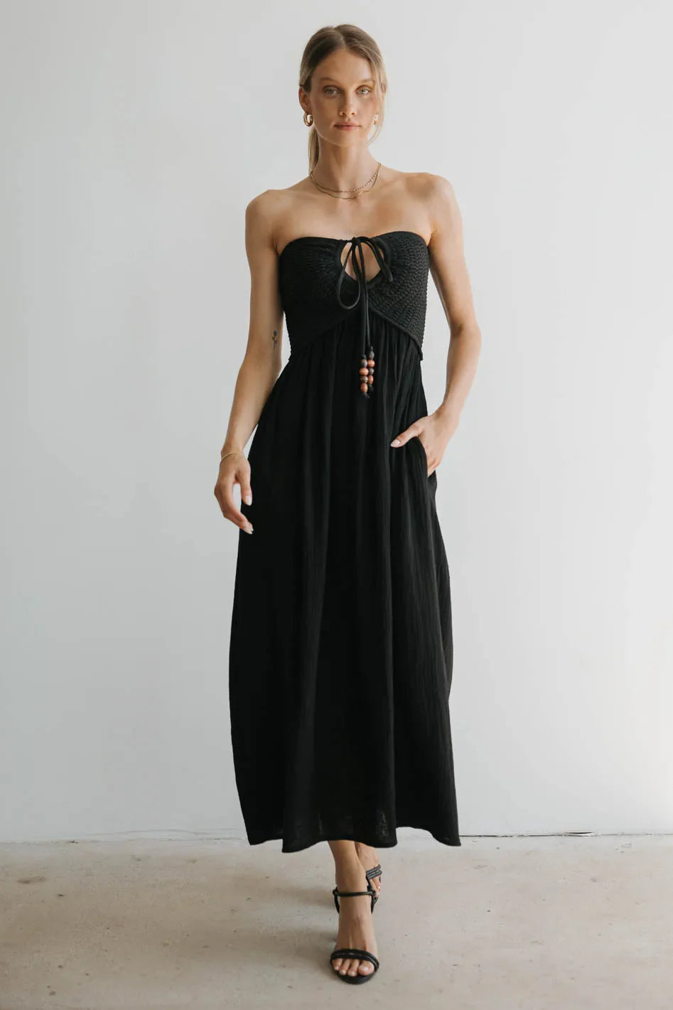 Kyra Crocheted Halter Dress FINAL SALE
