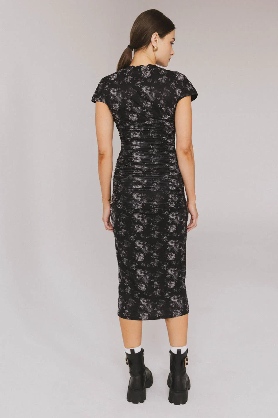 Kensie Ruched Midi Dress FINAL SALE