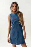 Kesley Embroidered Mini Dress