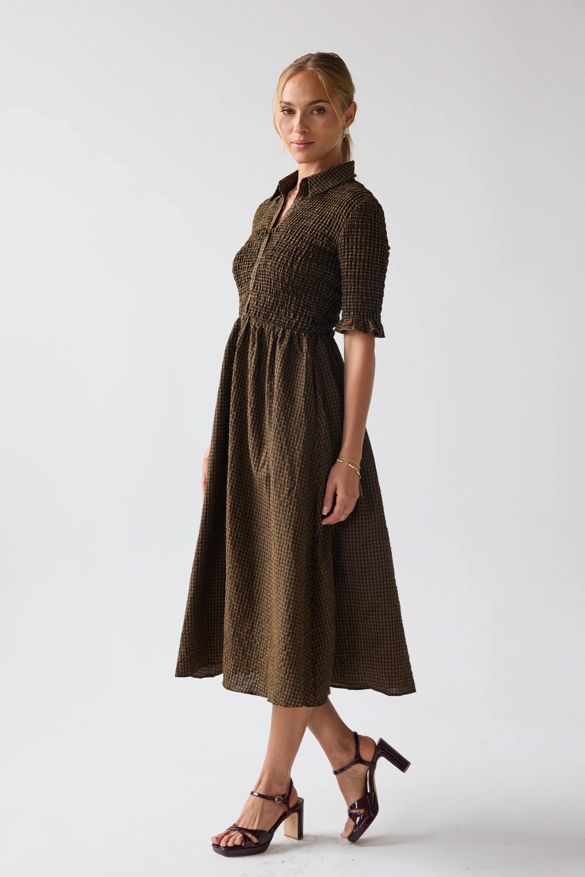 Jonas Gingham Midi Dress FINAL SALE