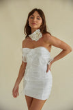 Sam Ruched Organza Bodycon Mini Dress
