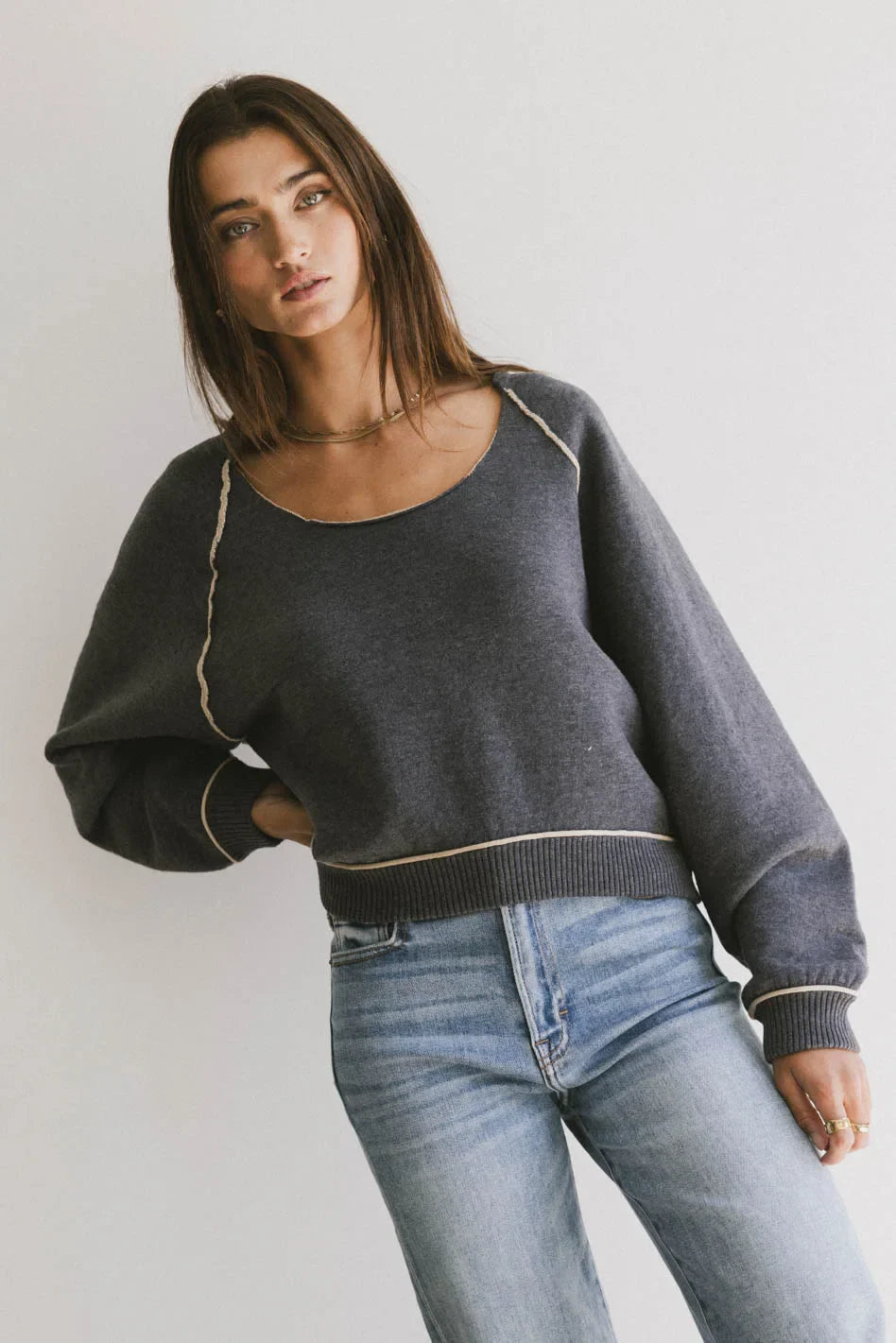 Lina Contrast Sweater FINAL SALE