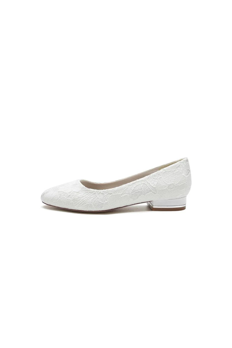 Lace Round Toe Flats