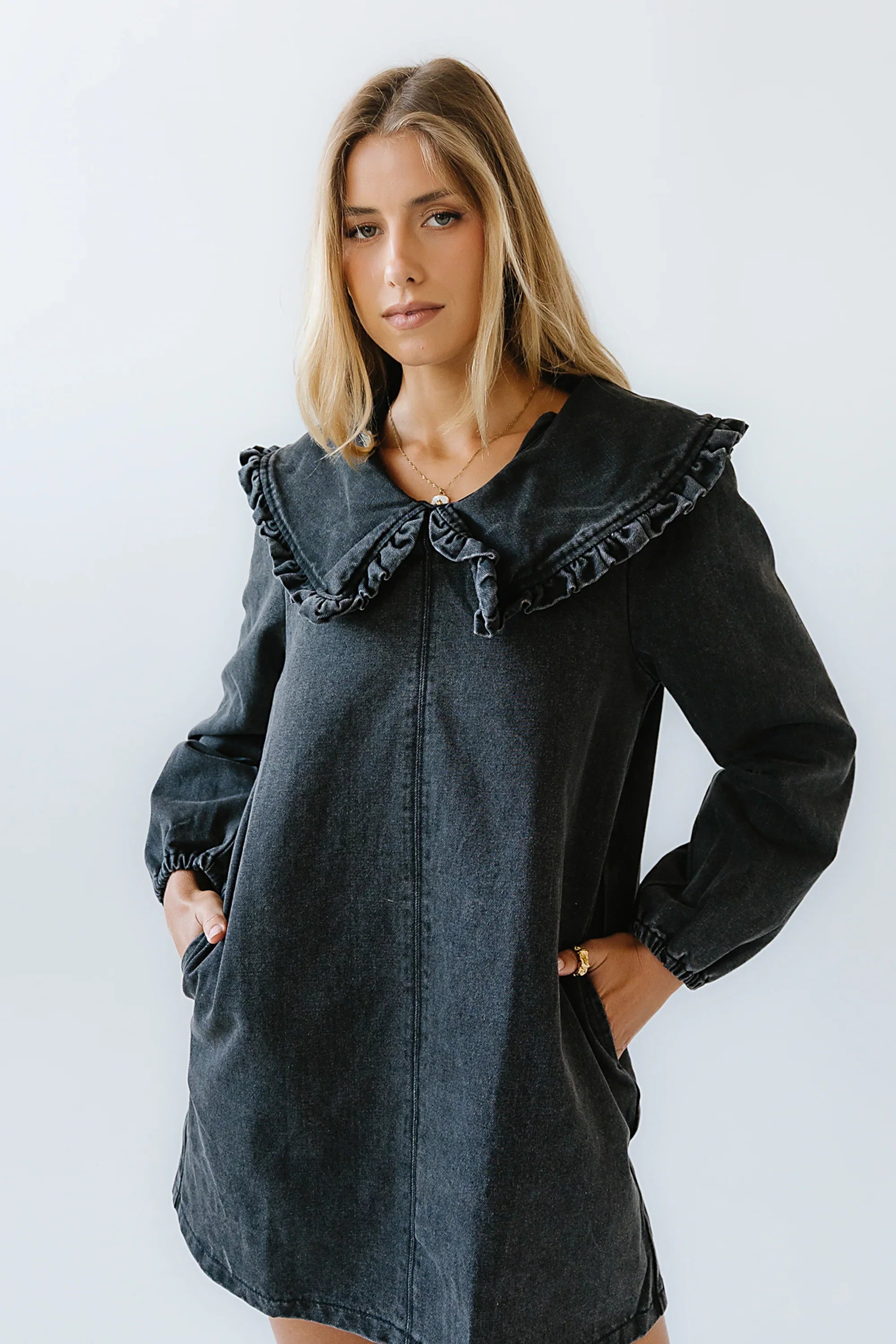 Iris Denim Babydoll Dress FINAL SALE