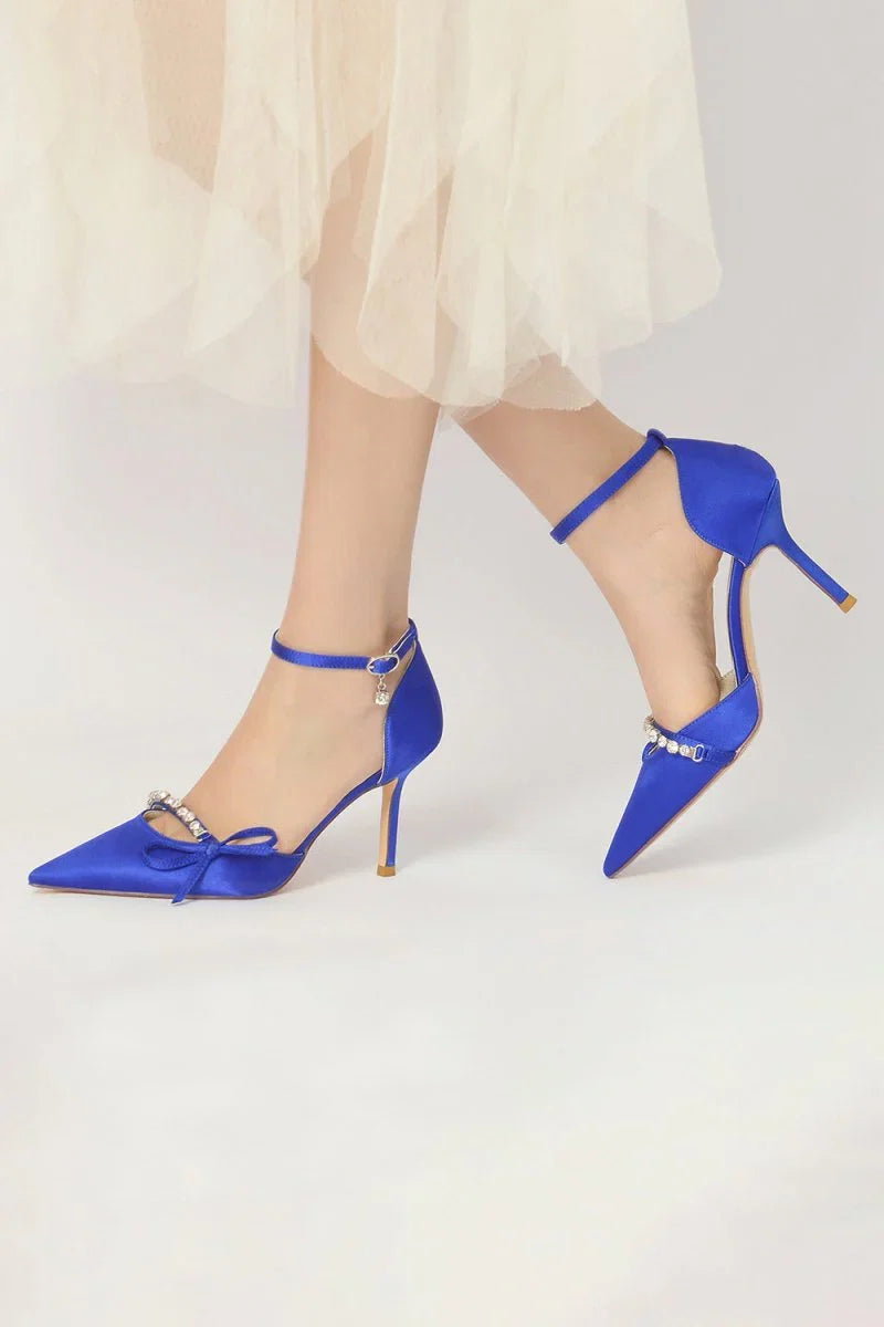 Pointed Toe Party Heels with Bow