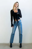 Joy Ruffle Top in Black FINAL SALE