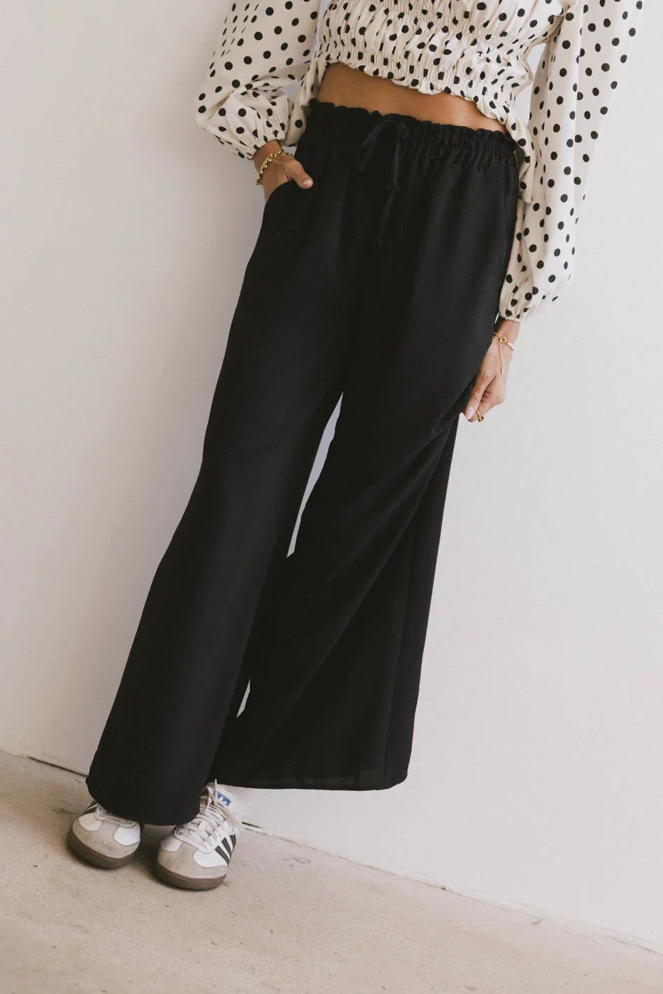 Mina Wide Leg Pants in Black FINAL SALE