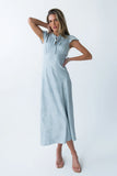 Shae Floral Midi Dress in Blue