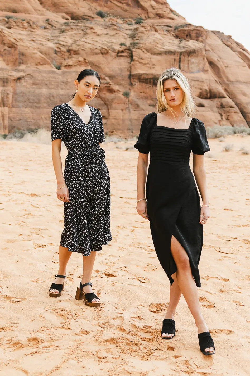 Taja Pleated Midi Dress FINAL SALE