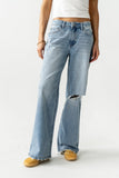 Devon Distressed Wide Leg Jeans