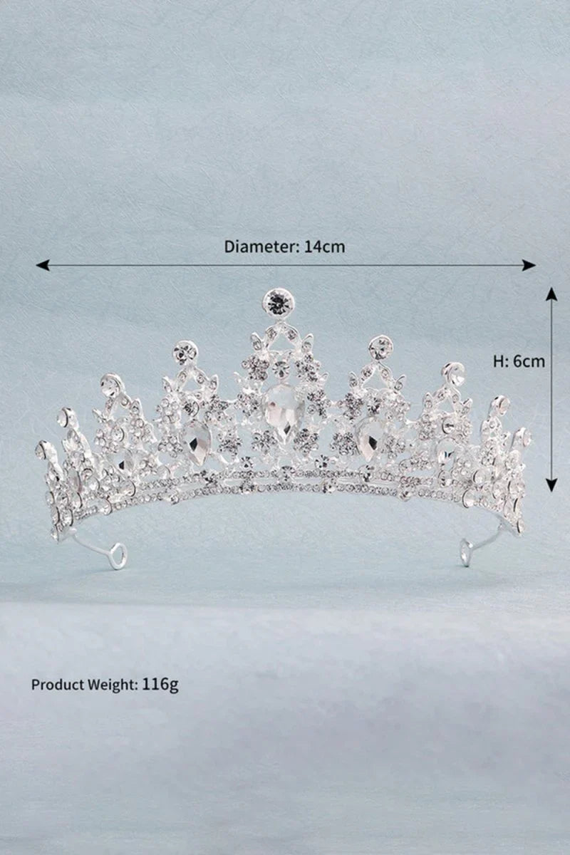 Womens Gold Princess Rhinestone Crowns