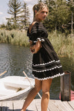 Etzi Ric Rac Dress in Black FINAL SALE