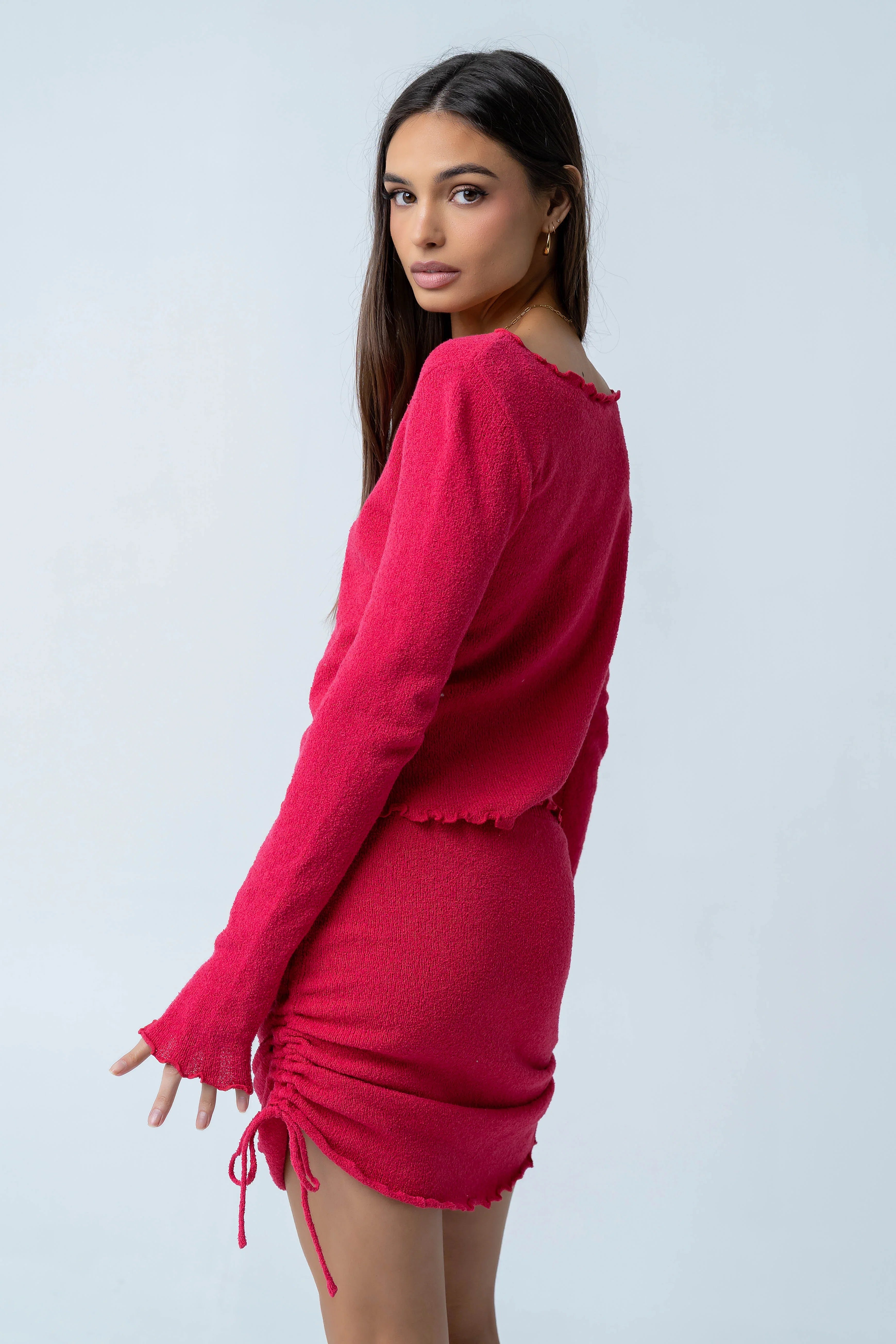 Rustin Textured Mini Skirt