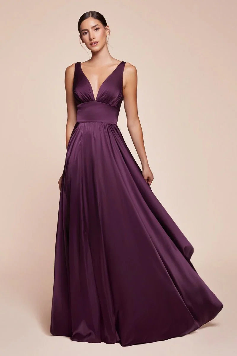 Kinsley Gown Soft Satin A line Dress