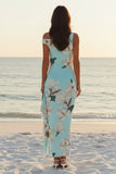 Amalfi Maxi Dress Mint Floral Print Dress
