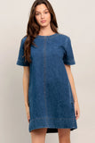 SIMPLY PUT TOGETHER DENIM MINI DRESS