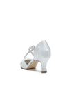 Sweet Round Toe Thin Strap Chunky Heels with Lace