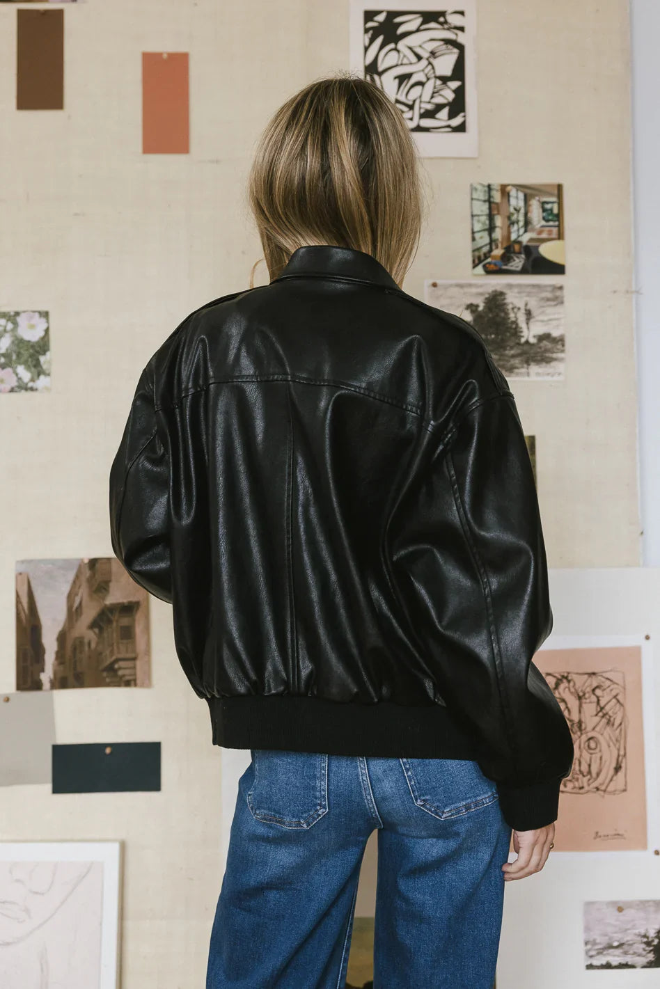 Call Me Back Vegan Jacket in Black FINAL SALE