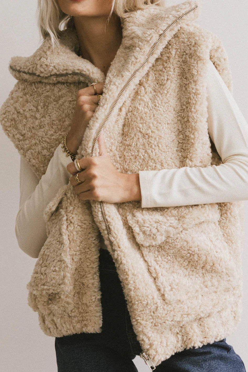 Melodie Sherpa Fleece Vest FINAL SALE