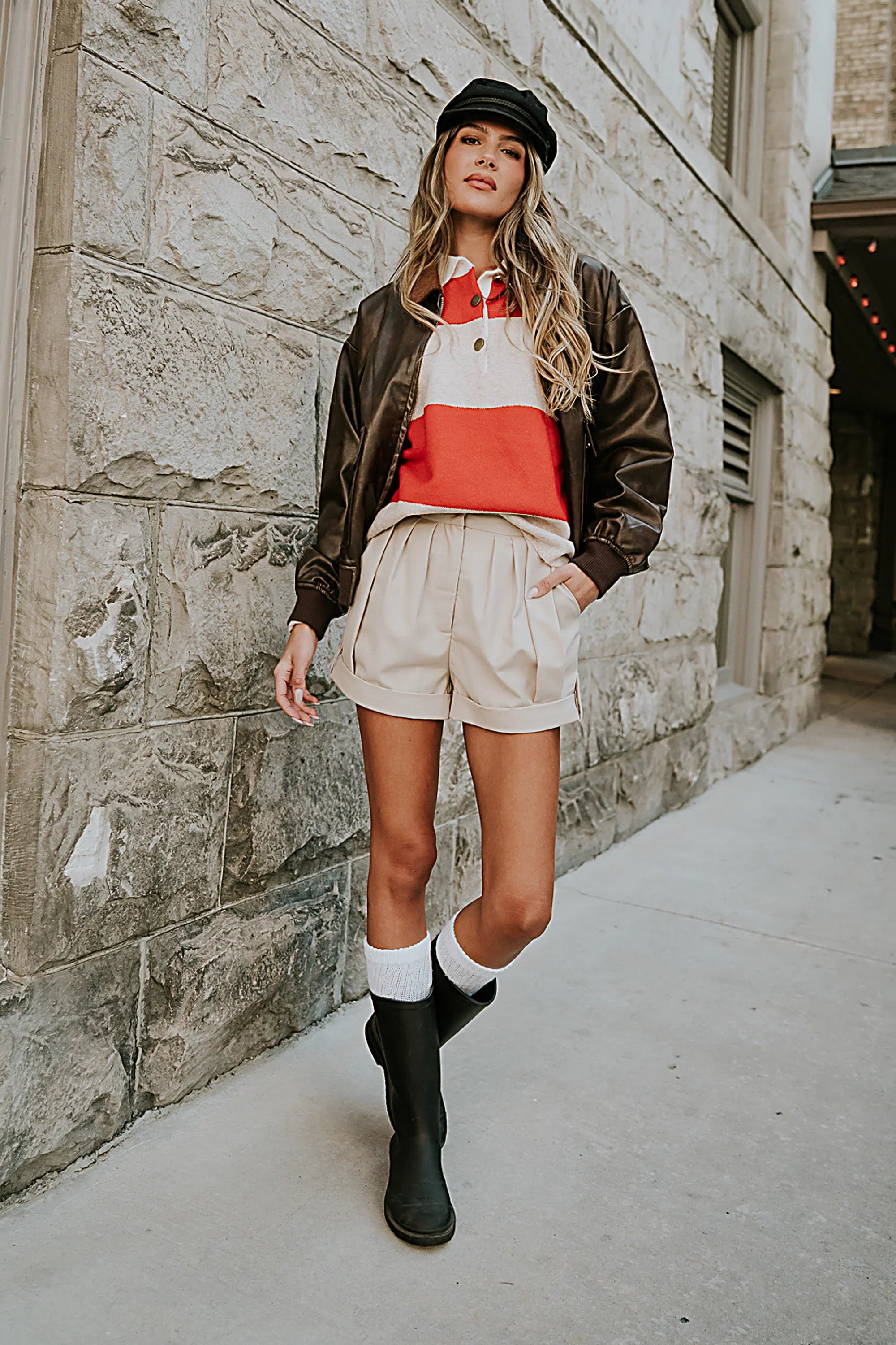 Kenzie Striped Sweater in Red FINAL SALE