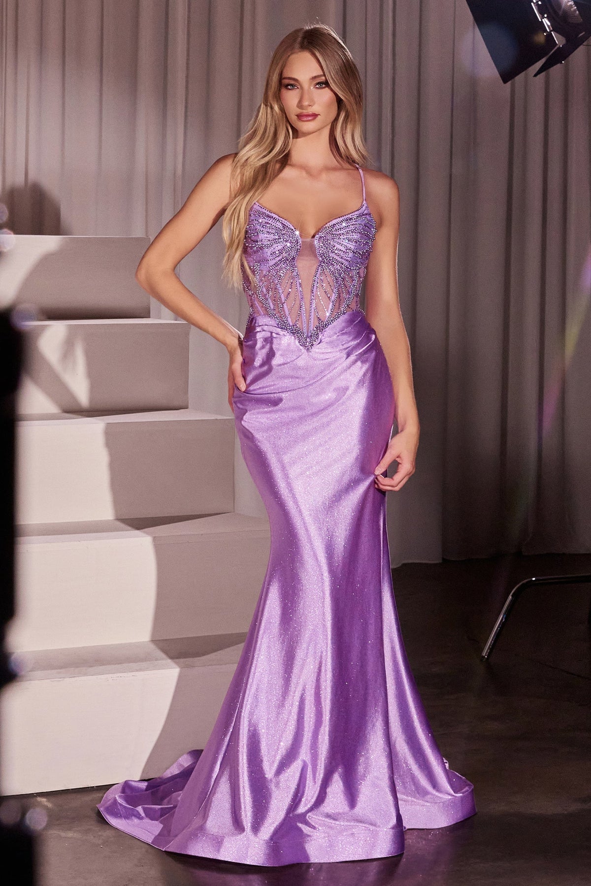 Phoenix Gown Wing Inspired Crystal Bodice