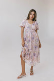 Angelique Floral Tie Dress in Pink FINAL SALE