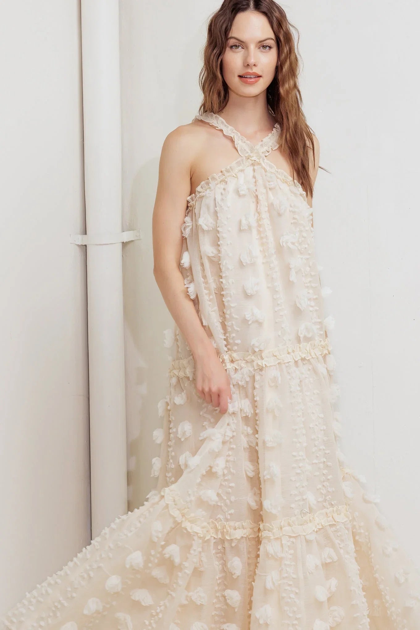 CLOUD NINE CROSS FRONT MAXI DRESS FINAL SALE