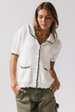 Jaida Contrast Knit Top