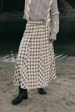 Pippin Plaid Maxi Skirt in Black FINAL SALE