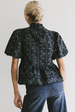 Stassi Printed Blouse in Navy FINAL SALE