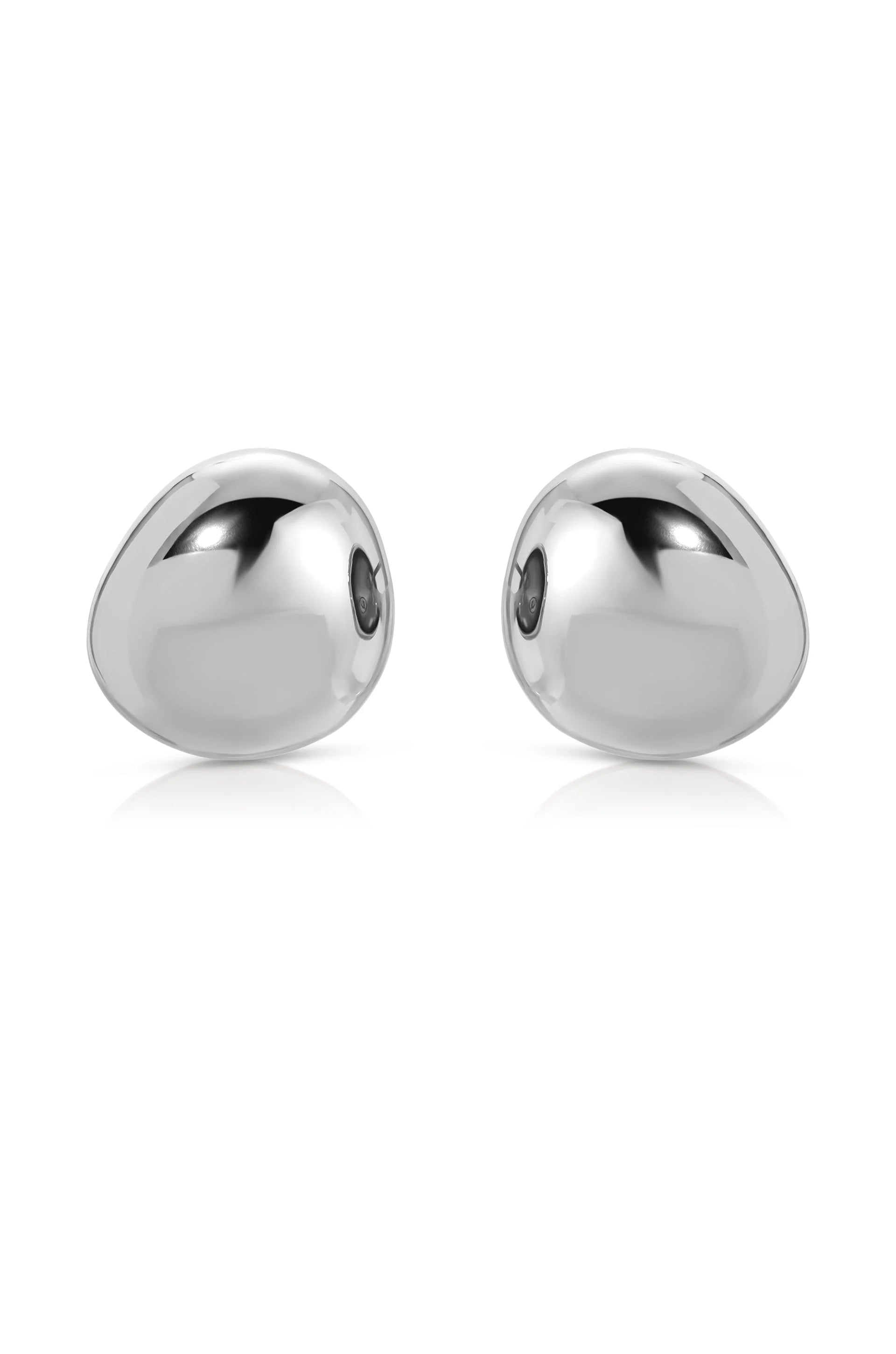 Polished Pebble Stud Earrings