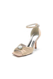 Open Toe Stiletto Heels with Ankle Strap
