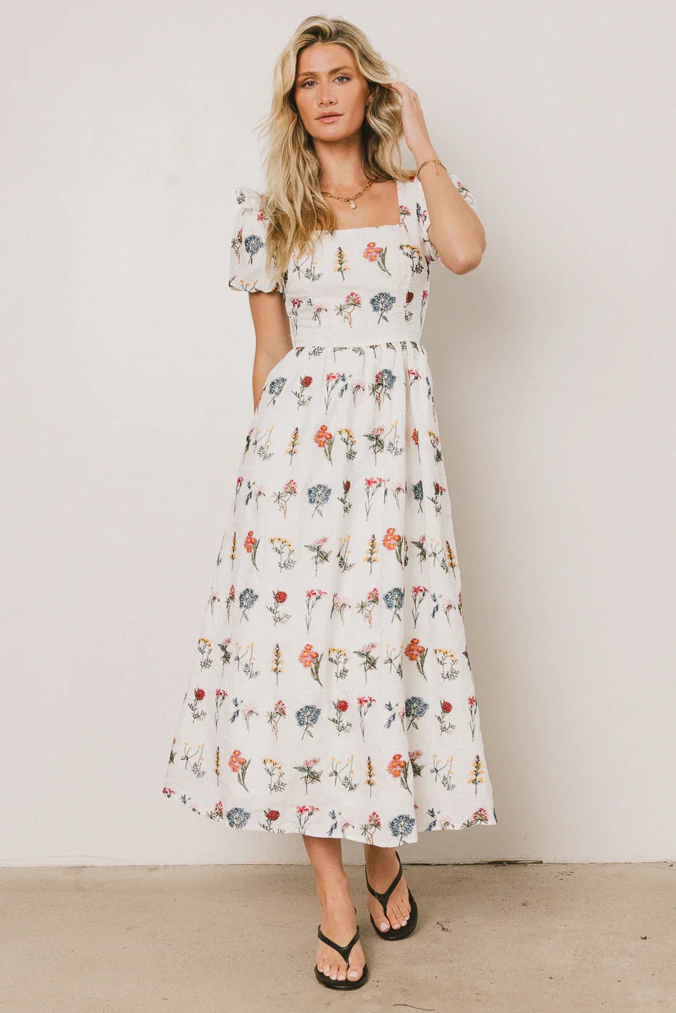 Jayce Embroidered Floral Maxi Dress FINAL SALE