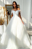 Ball Gown Off the shoulder Wedding Dress Tulle Bridal Dress