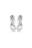 Ankle Strap Satin Stiletto Sandals