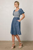 Tesalina Denim Midi Dress FINAL SALE