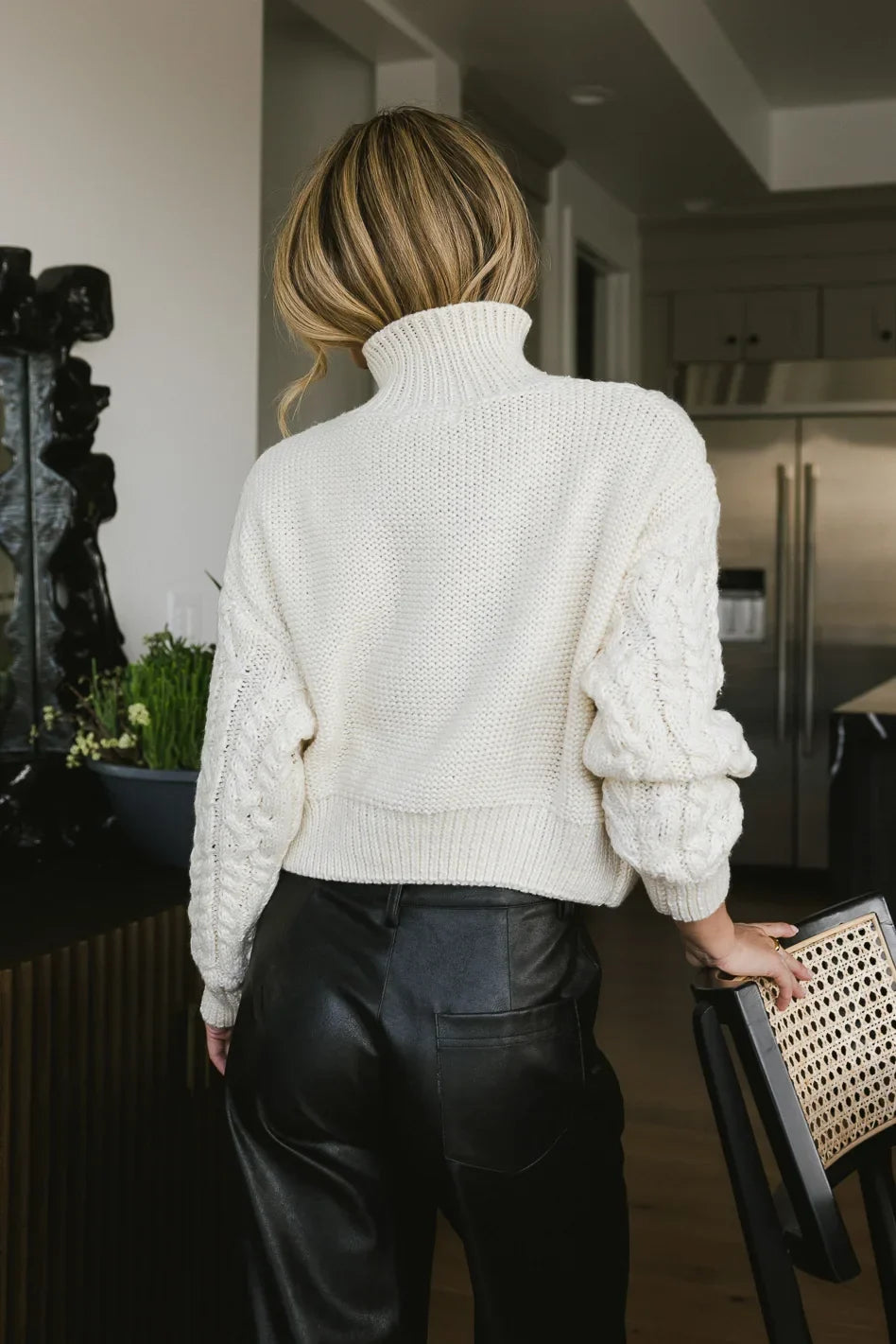 Noah Cable Knit Sweater in Cream FINAL SALE