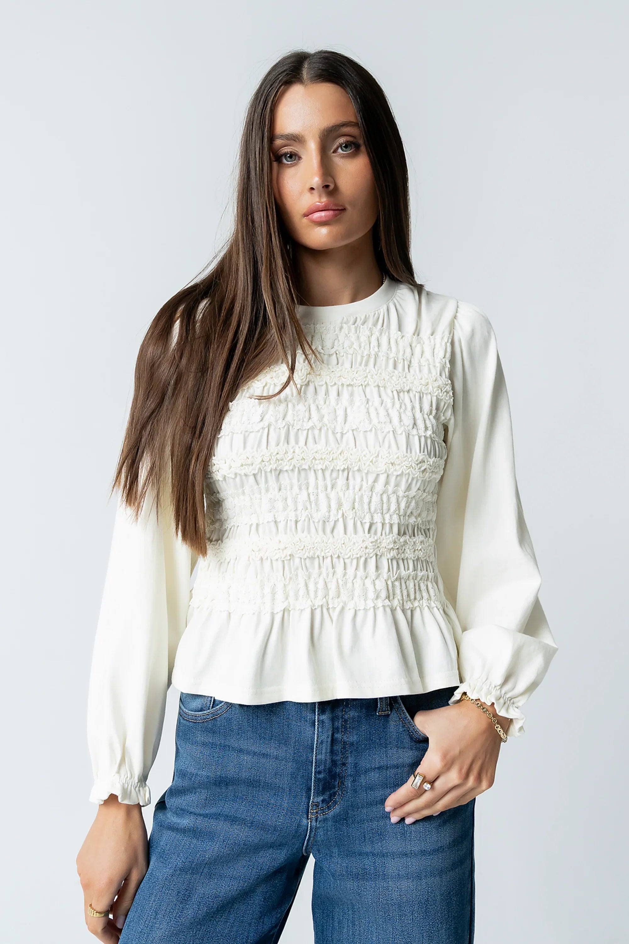 Jodie Shirred Top