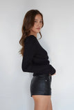 Naya Faux Leather Micro Shorts