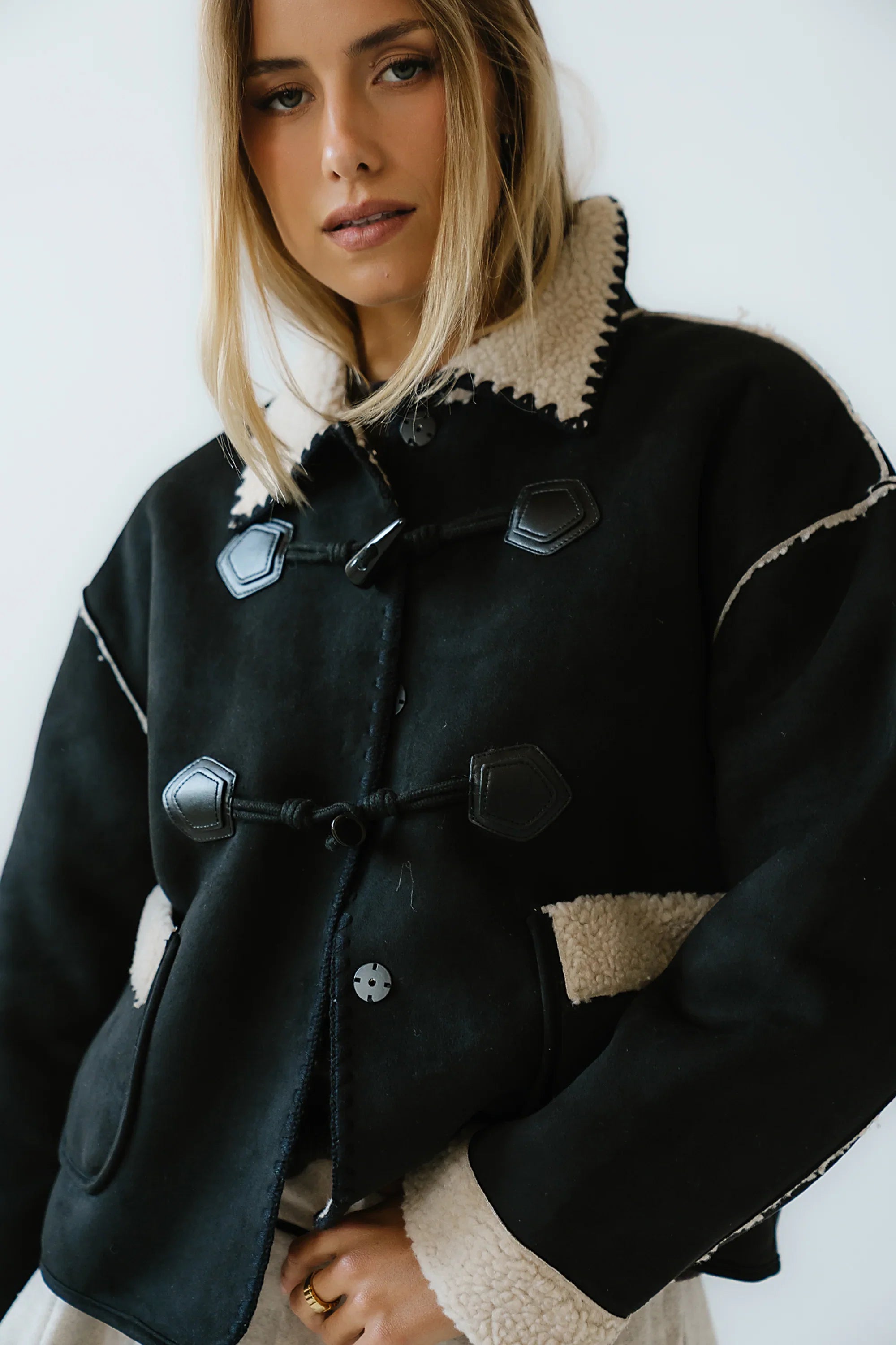 Collins Suede Jacket in Black FINAL SALE