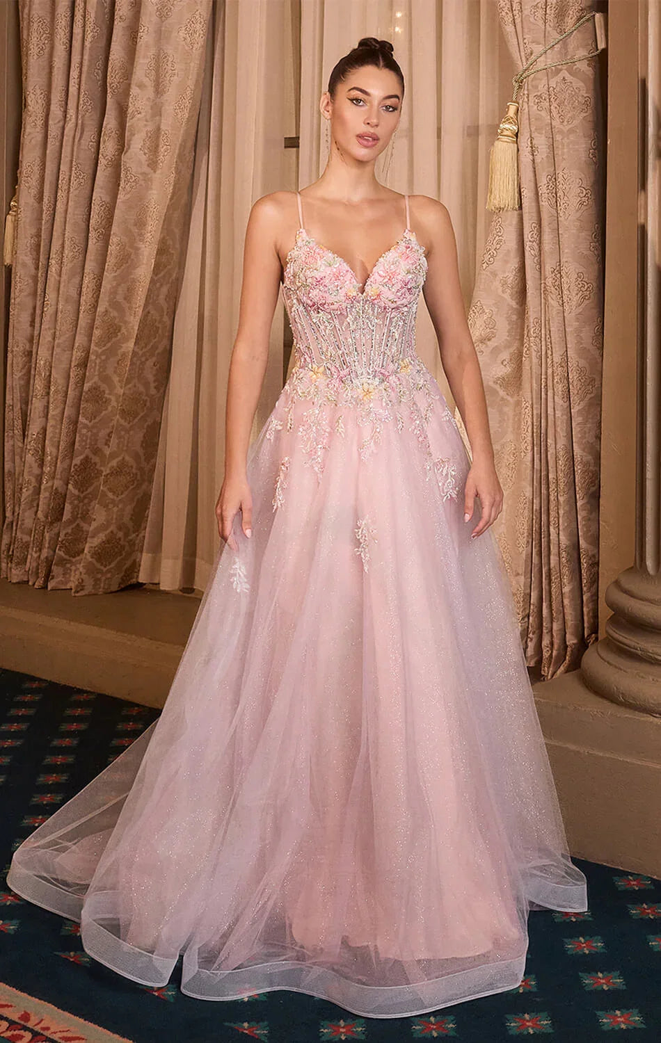 A1477 Waltzing Beaded Bouquet Ball Gown ANDREA LEO