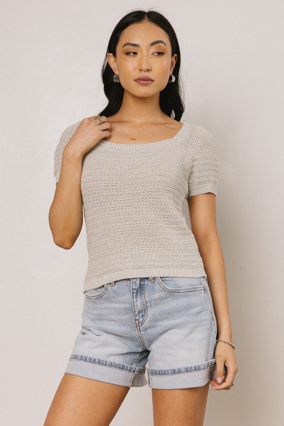 Lewis Knit Sweater in Grey FINAL SALE