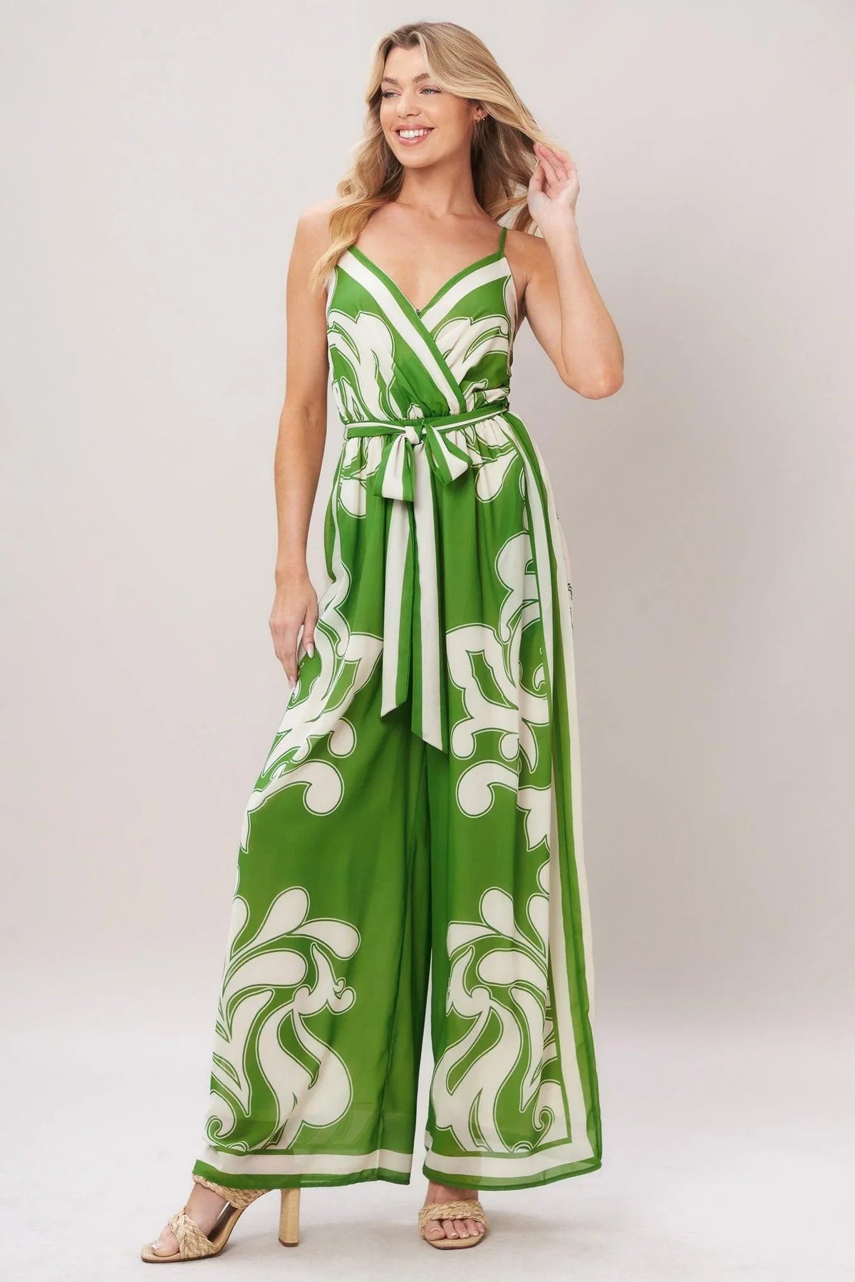PALAZZO MUSE GREEN JUMPSUIT